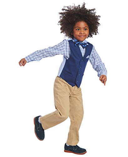 Image of Nautica Baby Boys 4-piece Suit Set with Dress Shirt, Vest, Pants, and Tie