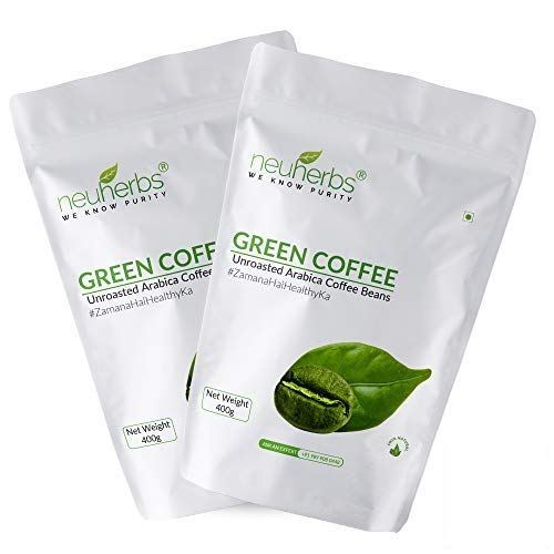 Buy Neuherbs Green coffee beans, 400g (Pack of 2) Online at Low Prices