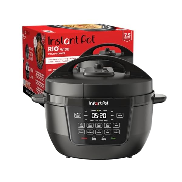   Instant-Pot-RIO-Wide-Base-75-Quarts-Large-Searing-Base-WhisperQuiet-Steam-Release-7-in-1-Electric-Multi-Cooker-Pressure-Cooker-Slow-Cooker-Rice-Cooker-Steamer-Saute-Yogurt-Warmer
