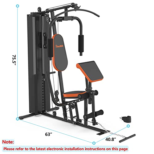 Home Gym SCM-1130 130LB Multifunctional Full Body Home Gym Equipment for Home Workout Equipment Exercise Equipment Fitness Equipment SincMill - Thumbnail 4