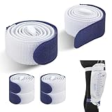 4 Packs Leg Bag Straps(Blue), Urine Drainage Bag Strap Catheter Leg Bag Straps with Soft Elastic...