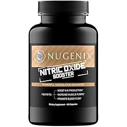 Nugenix Nitric Oxide Booster Supplement - Nitric Oxide Flow, L-Arginine, L-Citrulline, Pine Bark Extract - Vasodilator - 100 Capsules