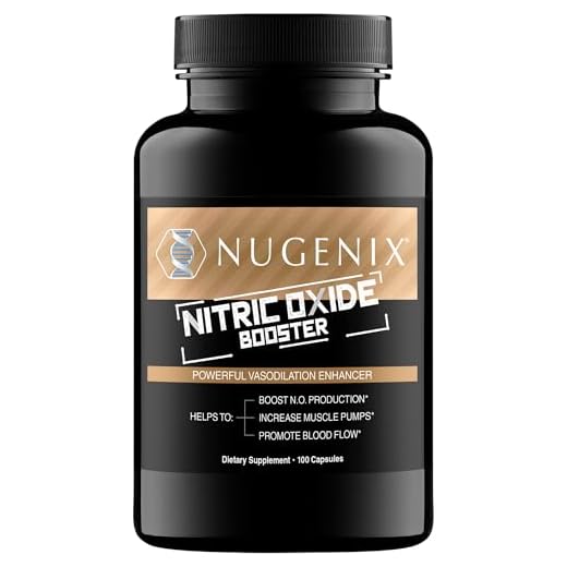 Nugenix Nitric Oxide Booster Supplement - Nitric Oxide Flow, L-Arginine, L-Citrulline, Pine Bark Extract - Vasodilator - 100 Capsules