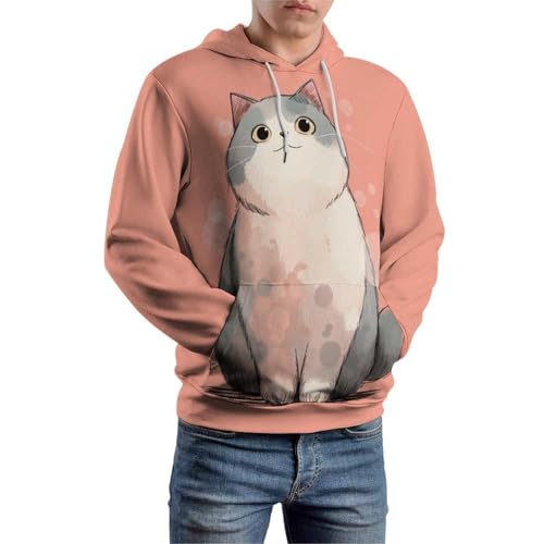 Sweat à capuche 3D chat mignon pull Harajuku unisexe pour hiver