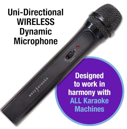 EASY KARAOKE EKS-717B Wireless Microphone for singing, VHF Cordless Handheld Dynamic Mic, 20m Coverage - Image 2