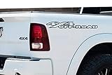 2 x Black 4X4 Off Road OutlineSingle Color Vinyl Decals Fits Dodge Ram