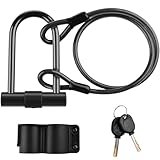 Diyife Bügelschloss Fahrrad mit 2 Schlüsseln, U Fahrradschloss und 1,2m...