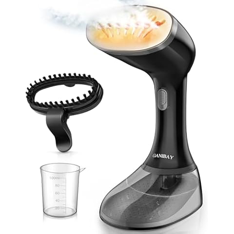 Steamer for Clothes, 1800W Fast Heat-up Clothes Steamer Handheld Garment Steamer with 3 Steam Settings, 380ml Water Tank, 9.8' Cord, Portable Travel Steam Iron for Removes Wrinkle Safe on All Fabrics Cover