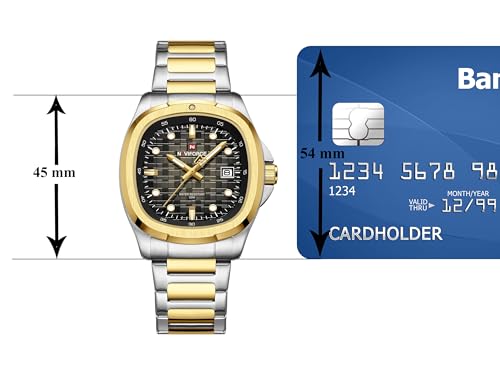 Image of NAVIFORCE NF9240 Square Unique Temperament Strap with dial Analog Watch