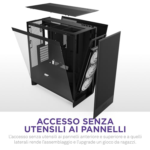 H7 Flow RGB | Case Airflow ATX mid-tower con ventole RGB | Ventole sul fondo per raffreddare la GPU | Unità ventola single-frame RGB da 360mm | Gestione cavi | Nero - Case PC - Immagine 8