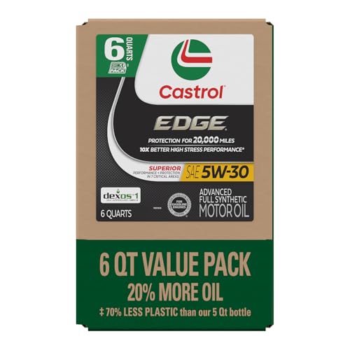 Castrol EDGE 5W-30 Advanced Full Synthetic Motor Oil 6 Quarts EcoPack