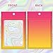 100 Holographic Gradient Mylar Bags with Clear Window, Resealable Zip Pouch, Packaging Party Sample Bags (Hot Pink&Orange, 3.5x4.7 Inch)