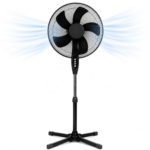Ventilatore a Piantana Ø 40 cm NERO - FACILE MONTAGGIO