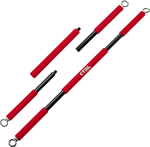 Resistance Band Bar For Fitness – Workout Bar For Exercise, Squat, Biceps, Triceps, Shoulders, Back – Adjustable 3 Parts Bar For Resistance Bands – Durable Portable Steel Pilates Resistance Bar #TOP3