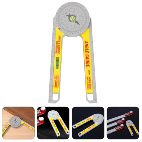 Regla de Ángulo Mikikit 360 Grados con Punta de 150mm Amarilla miniatura 4
