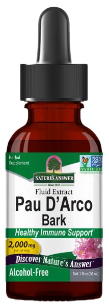 Nature's Answer - PAU D Arco Drops - 2000mg - Gluten Free, Non GMO, Project Verified Herbal Supplement - Immune System Support - Helps Maintain Intestinal Flora - 30ml