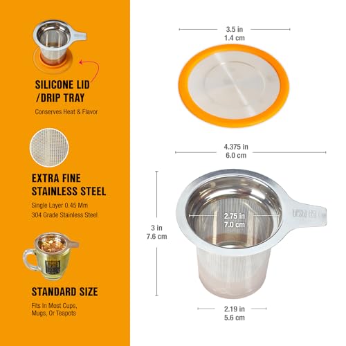 Image of Tiesta Tea - Holiday Cheer Tea Gift Set, Loose Leaf Holiday Blends with Infuser, Non-Caffeinated, Stainless Steel Brewbasket & 2 Refillable Tin Combo, Fireside Spice & Peppermint Cocoa