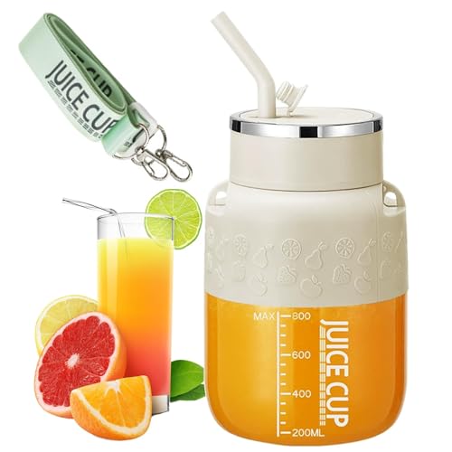 Imagen de Licuadora Portátil Blendgo 800 con Pajita y Correa de Bandolera 28oz Gran Capacidad USB C Recargable Sin Cable para Batidos Licuados Jugos y Preparación de Alimentos Doble Clic Inicio Rápido