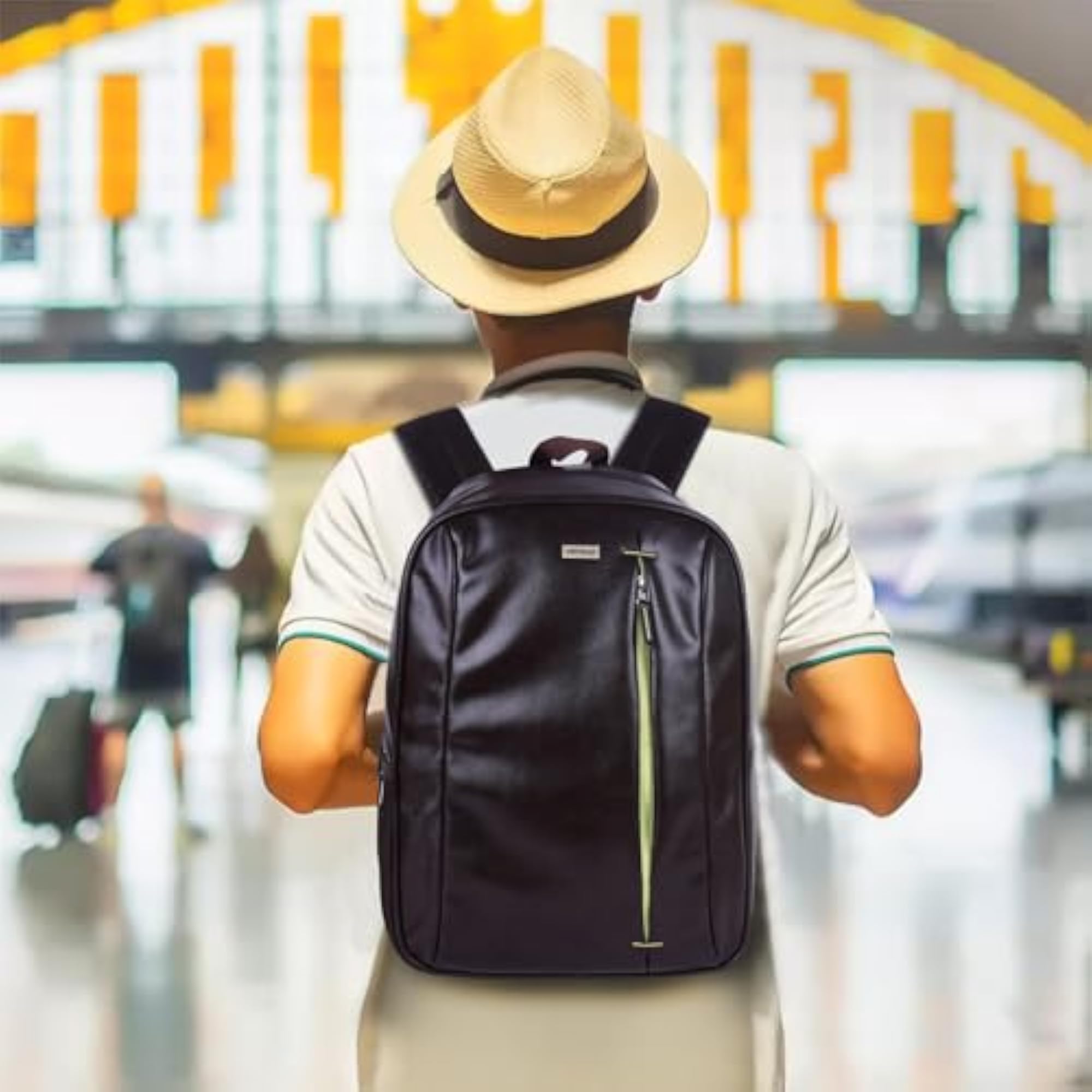 Casual Vegan Leather Laptop Backpack for College & Office
