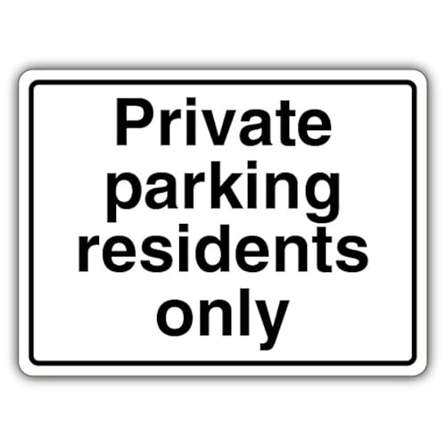 Parking privé résidents seulement : panneau V Safety pour tranquillité de copropriété