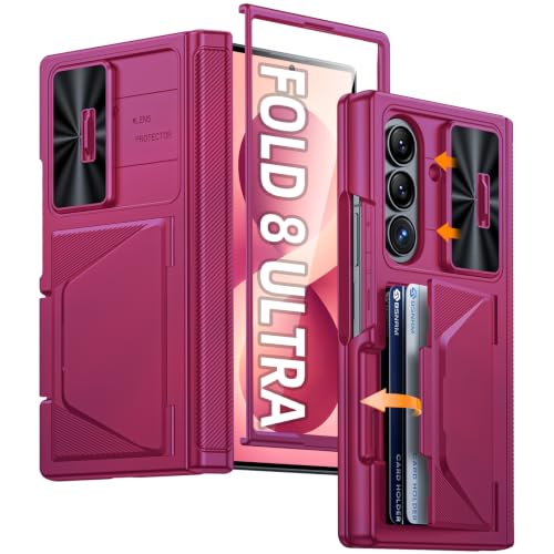 BSNRM for Samsung Galaxy Z Fold 8 Ultra Case Wallet & HD Screen Protector