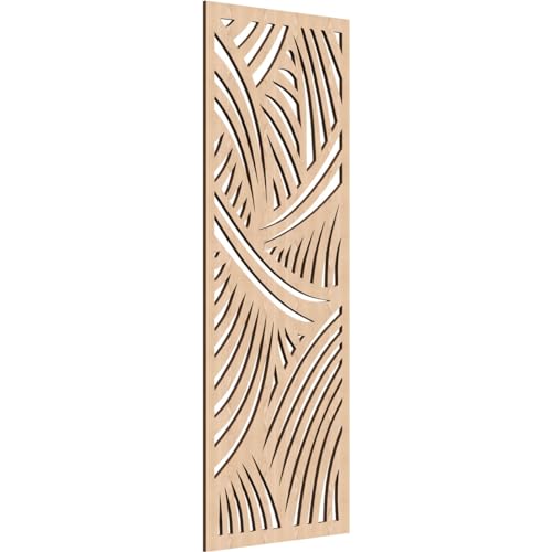 Image of Chester Decorative Pierced Fretwork Wood Wall Panels, 23 3 /8 inchW x 59 3 /8 inchH x 3 /8 inchT, Red Oak