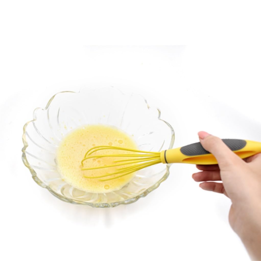 Batidor Huevos Herramientas Plásticas Manuales De La Hornada Cocina del Mezclador Crema Batidor Huevos Manija Plástica Silicón Utensilios Cocina(22.5x5cm)