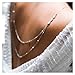 Rhinestone Waterdrop Double Layered Back Chain Jewelry Crystal Wedding Bridal Backdrop Necklace Sexy Rhinestone Shoulder Straps Chain Backless Dress Backdrop Jewelry for Women (backdrop chain-silver)