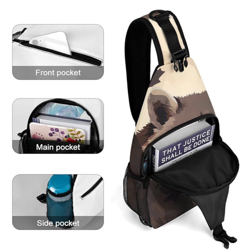Bolso tipo bandolera pequeño para senderismo casual unisex miniatura 4