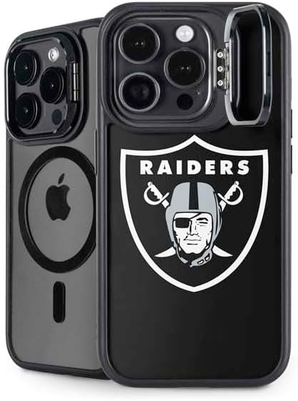 Skinit Kickstand Phone Case Compatible with iPhone 15 Pro Max - Officially Licensed NFL Las Vegas Raiders Large Logo Design