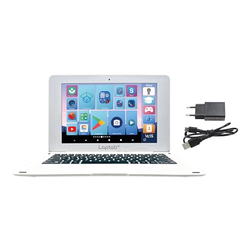 Lexibook, LAPTAB® 10 Pouces, Version 11, Ordinateur Portable avec écran Tactile, Contenu éducatif et ludique, Fonctionne sous Android, Contrôle Parental,...