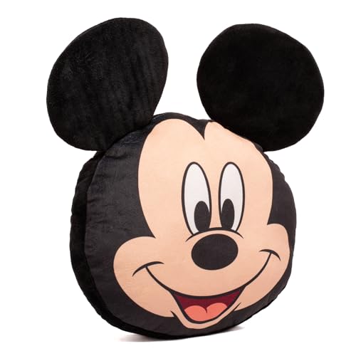 Image of Mirada Mickey Face Cushion - Adorable Soft Face Toy, Stuffed Pillow, for Kids, Girls & Boys, Disney Licensed Decor - 35cm
