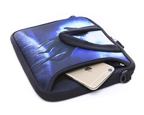 10-Inch Laptop Shoulder Sleeve Case and Tablet Bag for most 9.7\" 10\" 10.1\" 10.2\" Ipad/Notebook/eBook/Readers (blue horse)