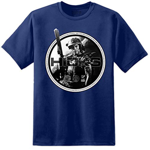 T-shirt Weyland Yutani bleu marine fini les vêtements de fan qui se déforment