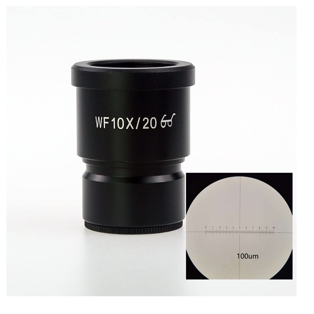 Mikroskop 1 szt. WF10X WF15X WF20X WF25X WF30X okular szerokiego pola do lornetki trójokularowego mikroskopu stereo, interfejs instalacyjny 30 mm (siatka 10 x 20 mm)