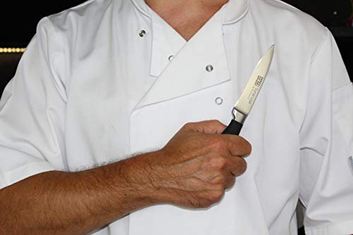 Taylors Eye Witness Syracuse Vegetable Paring Kitchen Knife - Professional 8Cm/3.5” Cutting Edge, Multi Use. Ultra Fine Blade, Precision Ground Razor Sharp. Soft Textured Grip Matte Black Handle. #TOP3