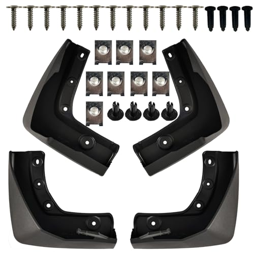 Image of XUKEY Mud Flaps for 2025 2024 2023 Honda Pilot Accessories All Weather 2026 Splash Guard Mudguards Mudflaps Fender Tire Protector Rear Front No Drilling Required,Black(Set of 4)