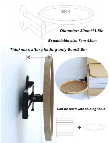 Table de chevet ronde pliante murale : la solution pour optimiser les petits studios - 3