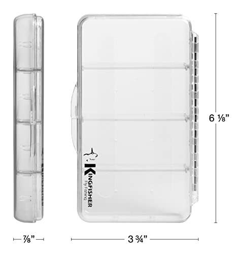 Kingfisher Fly Fishing Single Side Clear Deep Fly Box, Foam B #TOP1