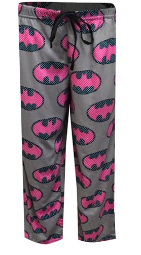 DC Comics Womens Batgirl Polka Dot Logo Capri Lounge Pants (Large)