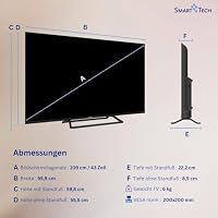 Smart Tech 43FN01V3 Fernseher 43 Zoll (109 cm) LED TV mit Full HD Auflösung – Ansicht 3