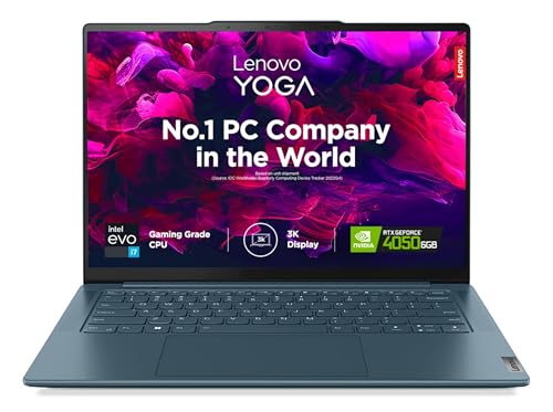 Image of Lenovo Yoga Pro 7 Intel Core i7-13700H 14.5 inch(37cm) 3K IPS 400Nits Laptop (16GB /1TB SSD /NVDIA RTX 4050 6GB /Win 11 /Office 2021 /Backlit KB /1Yr Warranty /Alexa /3 Month Game Pass /Teal /1.49Kg), 82Y700A3IN