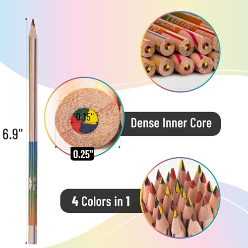 Mr. Pen Lápices de Colores Rainbow 10 Unidades 4-en-1 miniatura 3