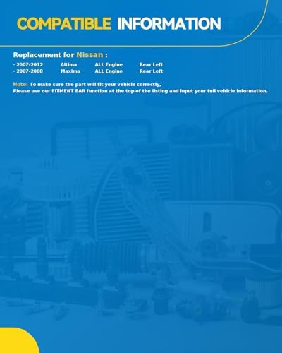 Image of PHILTOP 19-B2780A Rear Left Side Disc Brake Caliper Assembly Fit for Nissan Altima 2007 2008 2009 2010 2011 2012, Nissan Maxima 2007-2008, Rear left Driver Side