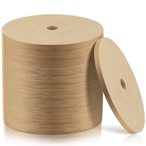 300Pcs Percolator Coffee Filters Paper,3.75 Inch Natural Unbleached Disposable Coffee Filter,Wood Color Disc Coffee Filters for Percolators Camping Coffee Pot Home Office Use