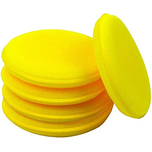 Image of CAR SAAZ Car Polish Sponge 10cm | Foam Applicator | Durable & Washable | Ultra-Soft Sponge (Pack of 5 Pcs)
