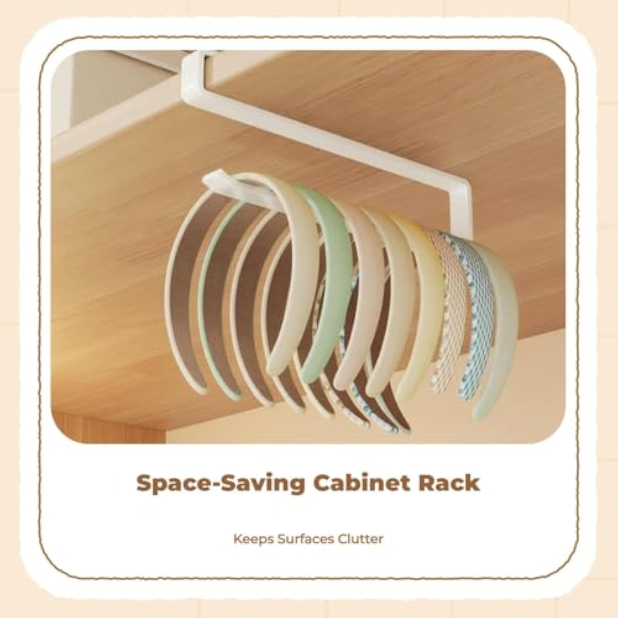 Wall Hanging Hairband Organizer, No-Drill Jewelry Holder