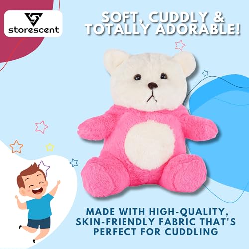 Image of Hooded Teddy Bear Plush Toy | Soft & Cute Stuffed Animal Toy for Hugging for Kids & Loved Ones - Dark Pink 45cm