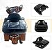 ECOTRIC King Motorcycle Trunk Touring Luggage Storage Tail Box W/Wrap-Around Backrest Pad Compatible with 2014-2024 Harley Touring Models (2 Packages)