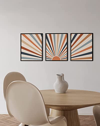 Haus And Hues Bohemian Wall Art - Sun Wall Art, Mid Century Modern Wall Art Boho Art Prints Geometric Wall Print Boho Wall Prints, Boho Posters, Mod Sun Poster Sun Bohemian Art Print (Unframed, 12X16) #TOP4